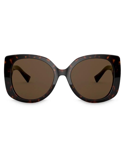 Versace Brown Medusa Icon Square-Frame Sunglasses