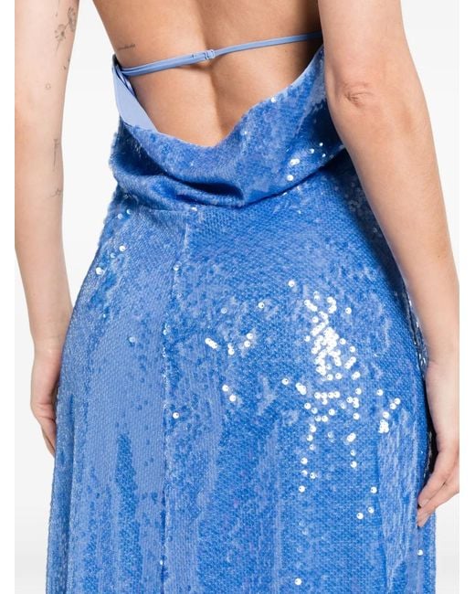 Jonathan Simkhai Blue Embelished Maxi Dress