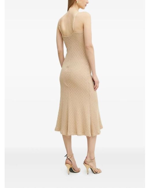 Bardot Natural Rochie Textured Midi Dress