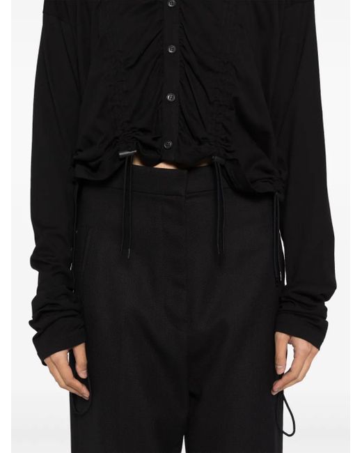 Yohji Yamamoto Black Elasticated Cardigan