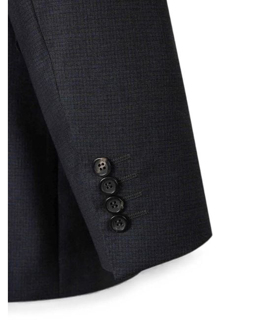 Canali Blue Costume À Simple Boutonnage for men