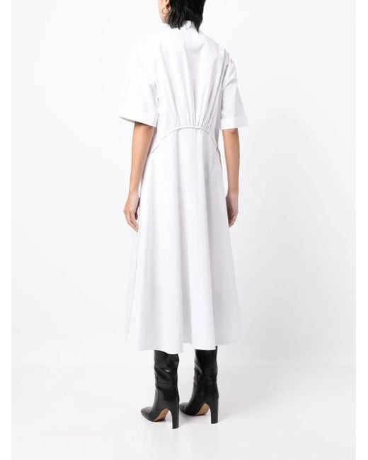 Jil Sander White Chemisier Dress