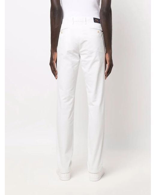 Polo Ralph Lauren White Flat Front Trousers for men
