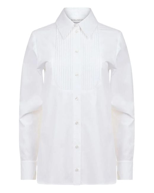 Nina Ricci White Cotton Poplin Shirt
