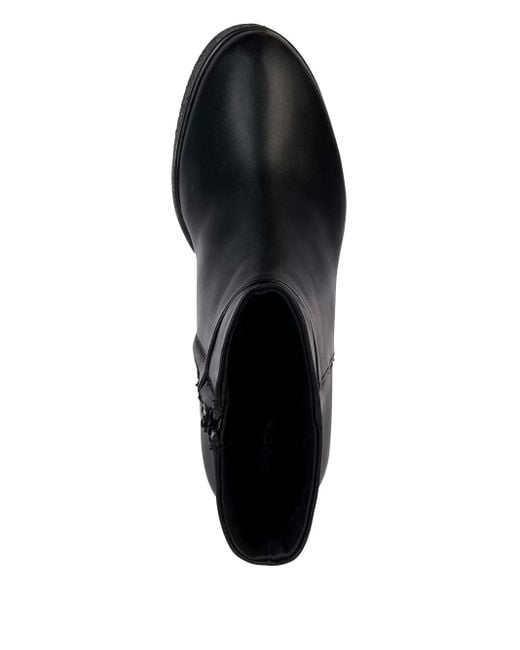 Geox Black 90Mm Wedge Ankle Boots