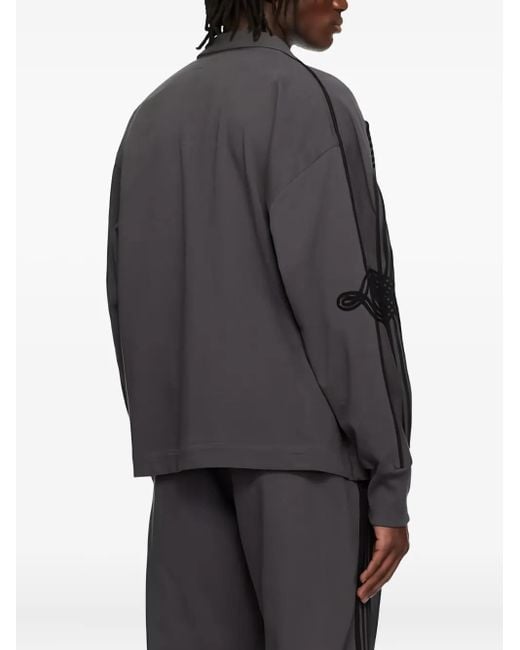 Song For The Mute Black Applique Track Jacket for men