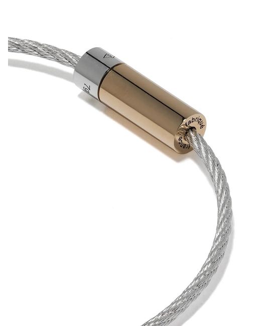 Le Gramme White 18Kt And 7G Polished Bicolor Cable Bracelet