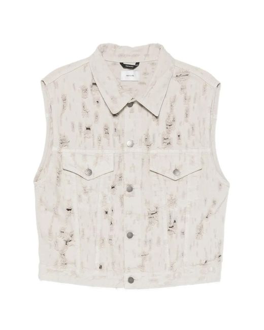 Haikure Gray Ryder Bull Destroy Denim Gilet