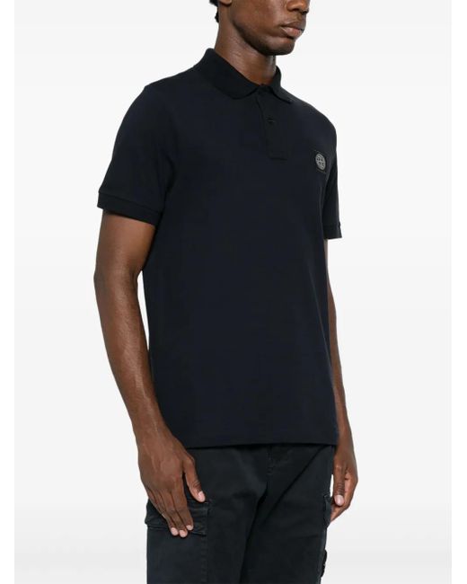 Stone Island Black T-Shirts And Polos for men