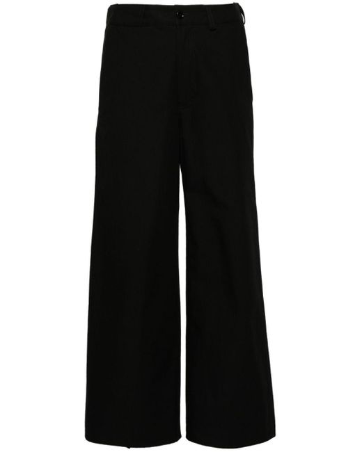 Pantalones anchos con diseño cruzado MM6 by Maison Martin Margiela de color Black