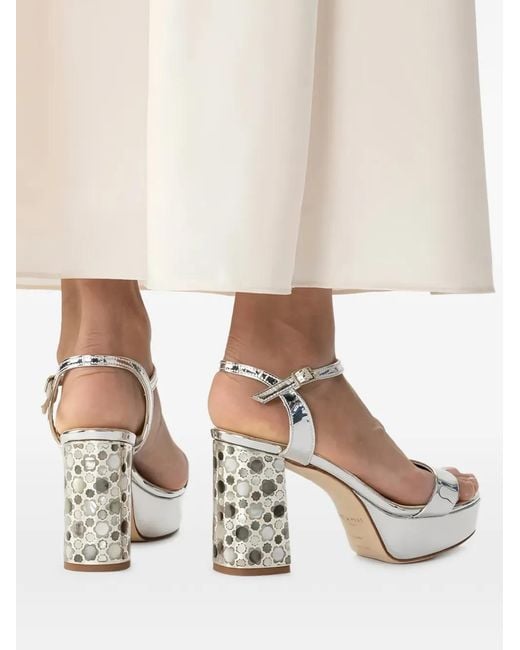 freya rose Metallic Glory Platform-Heel Sandals