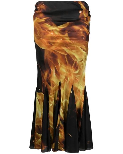 Balmain Gedrapeerde Rok in het Black