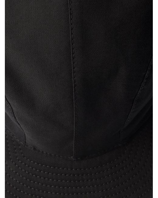 Prada Black Embroidered-Logo Baseball Cap for men