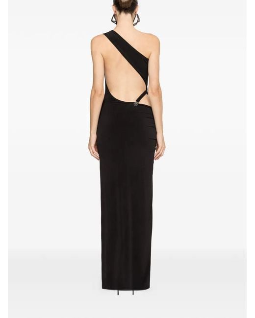 Nissa Women's Black Backless Maxi Dress