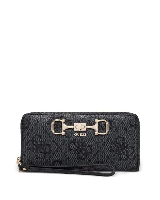 Guess Black Logo-Print Wallet