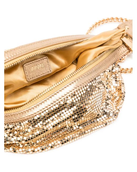 Mini Sac À Main En Mesh Versace en coloris Natural