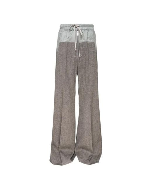 Rick Owens Gray Bela Wide-Leg Trousers for men