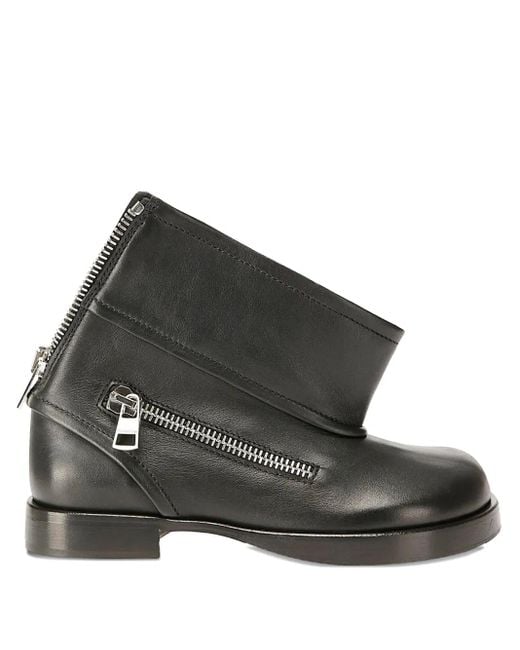 J.W. Anderson Enkellaarzen Met Ritsdetail in het Black