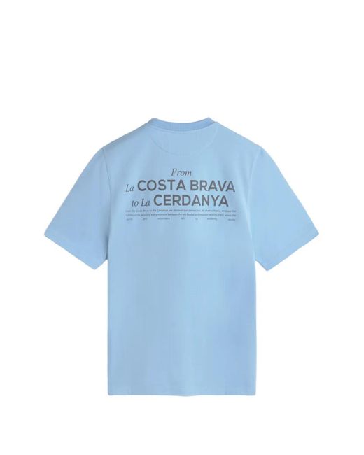 LES HÉRITIERS Blue T-Shirt Roots À Slogan Imprimé