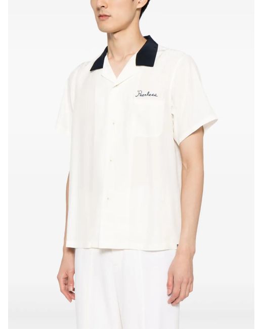 Camicia Hacking A Maniche Corte di Visvim in White da Uomo