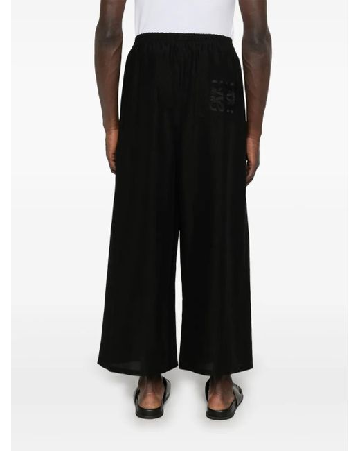 Loewe Black Anagram-Patch Trousers for men