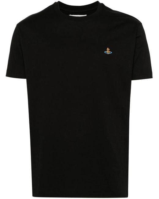 Vivienne Westwood Black Logo Cotton T-Shirt for men