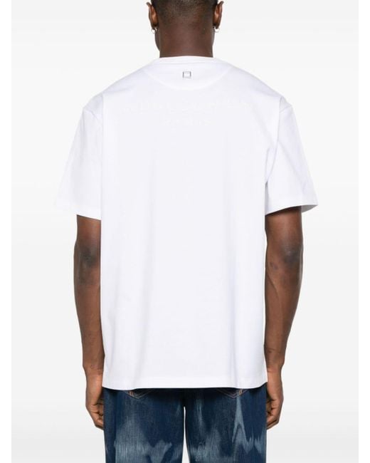 T-shirt en coton à logo appliqué Wooyoungmi pour homme en coloris White