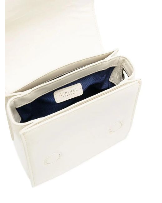 Aspinal White Coco Crossbody Bag