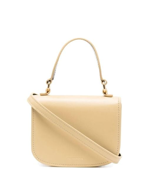 Jil Sander Natural Logo-Plaque Tote Bag