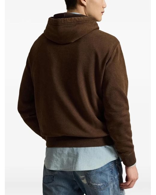 Polo Ralph Lauren Brown Logo-Print Drawstring Hoodie for men