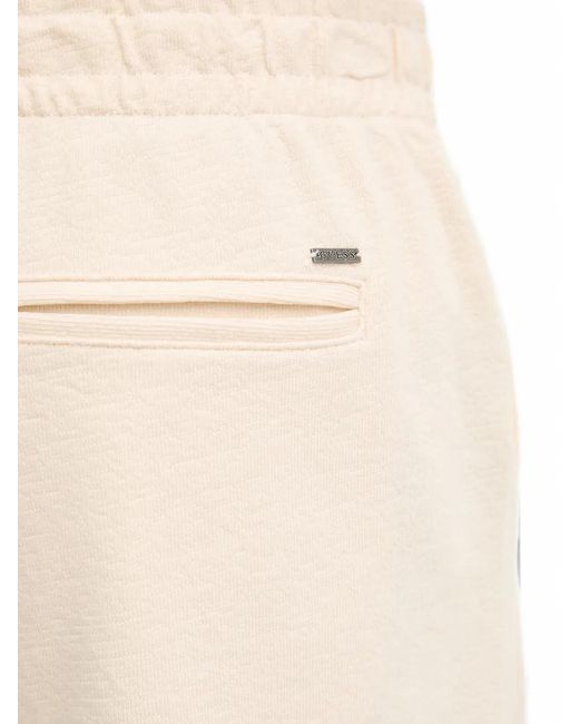 Guess Natural Logo-Plaque Shorts for men