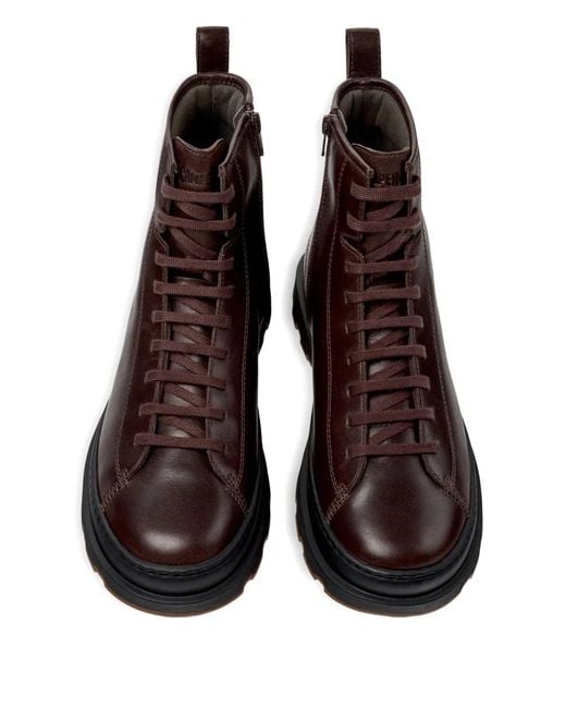 Camper Brown Brutus+ Lace-Up Leather Boots for men
