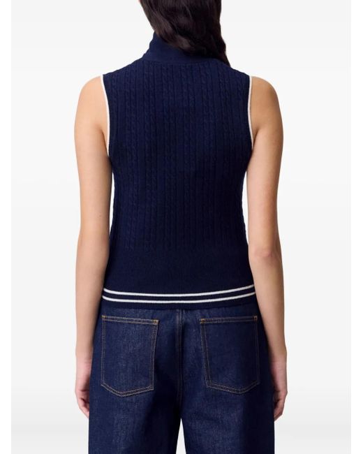 Claudie Pierlot Black Knit Sleeveless Top
