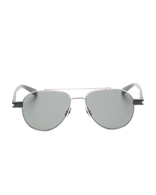 Saint Laurent Gray Pilot-Frame Sunglasses