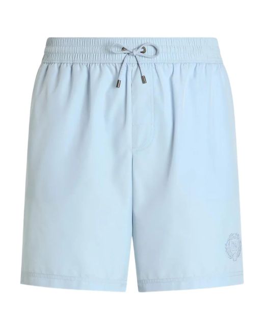 Dolce & Gabbana Blue Drawstring Swim Shorts for men