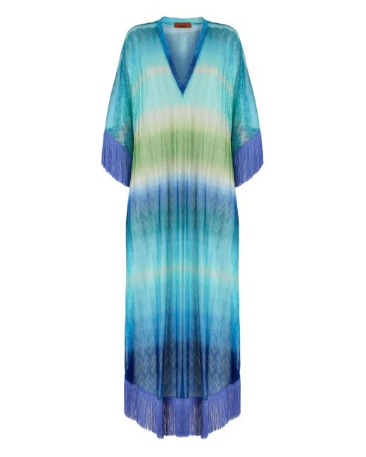 Missoni Blue Fringed Kaftan