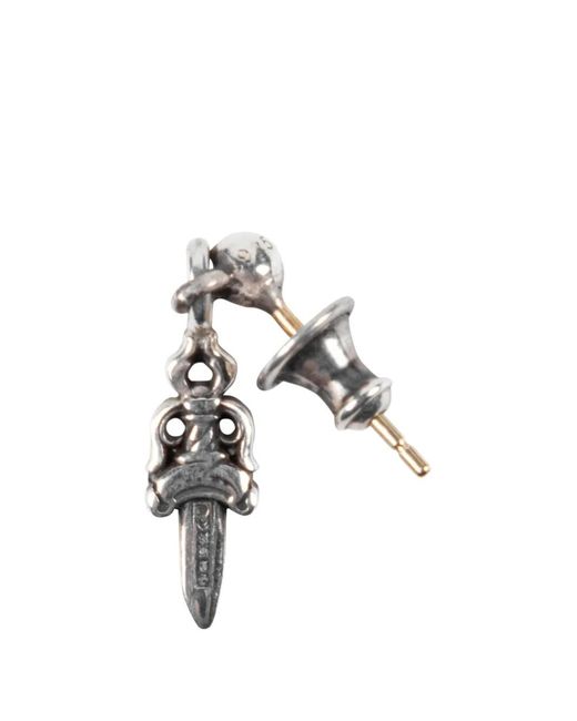 Chrome Hearts White Stack Dagger Drop Earring for men