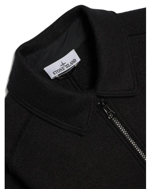 メンズ Stone Island ジップアップ カーディガン Black