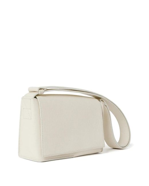 Studio Nicholson White Sac Porté Épaule À Fini Grainé Meshi