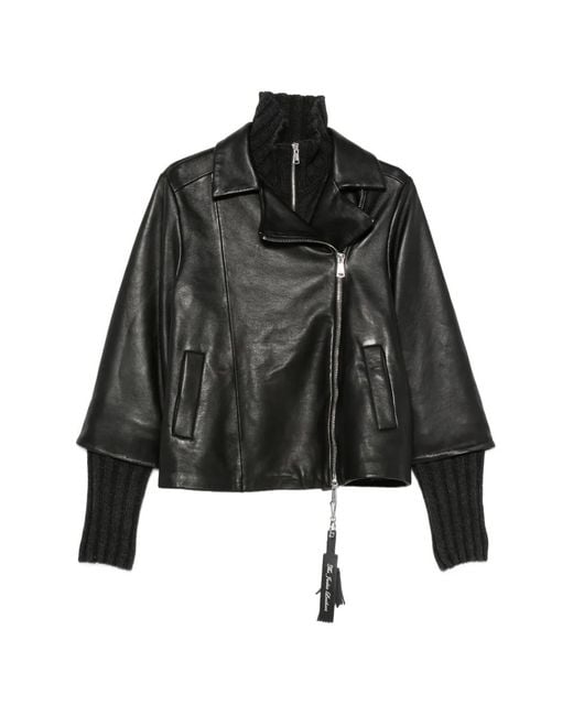 The Jackie Leathers Black Layered Leather Jacket