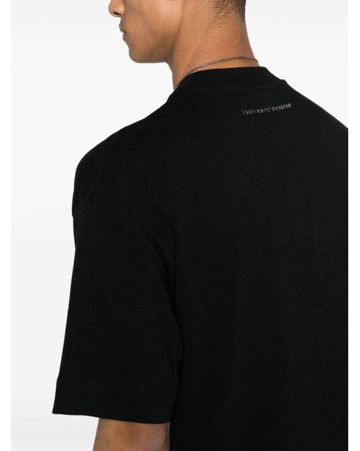 Emporio Armani T-shirt Met Logopatch in het Black voor heren