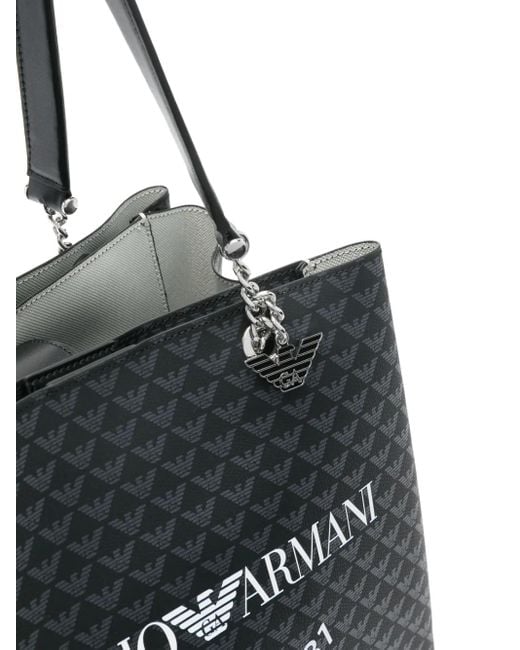 Emporio Armani Black Logo Tote Bag