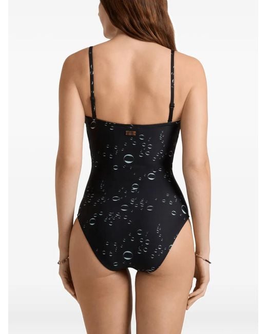Vilebrequin Black Printed Bustier Swimsuit