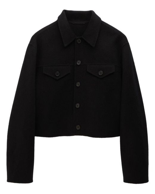 Filippa K Black Button-down Cropped Jacket
