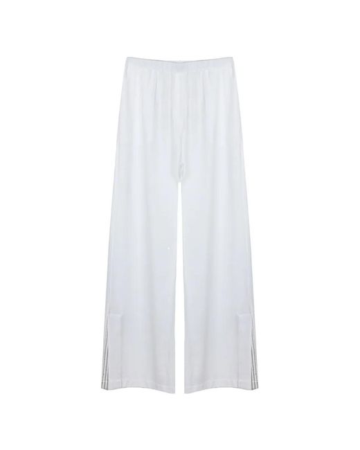 Purotatto White Wide-Leg Trousers