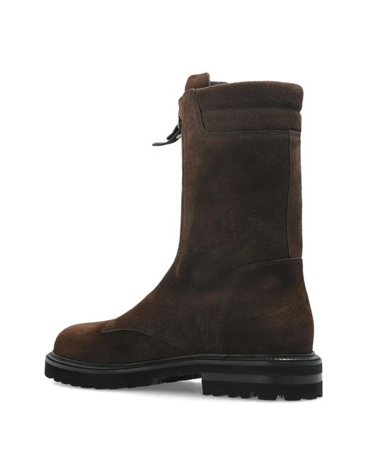 Giorgio Armani Brown Leather Zip Boots for men