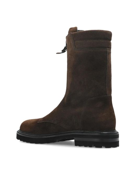 Giorgio Armani Brown Leather Zip Boots for men