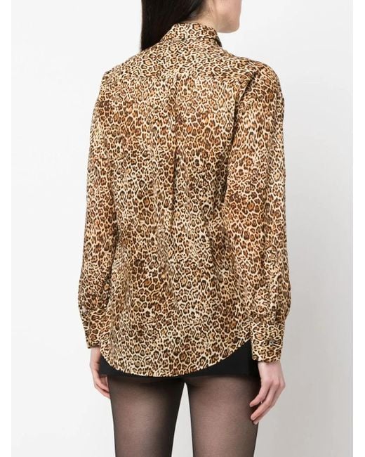 DSquared² Brown Bluse Mit Leoparden-Print