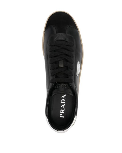 Prada Black Leather Sneakers for men
