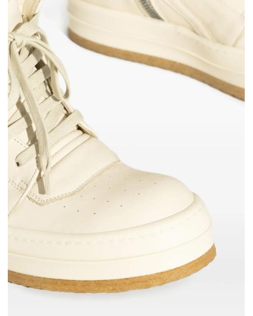 Rick Owens Natural Geobasket Sneakers
